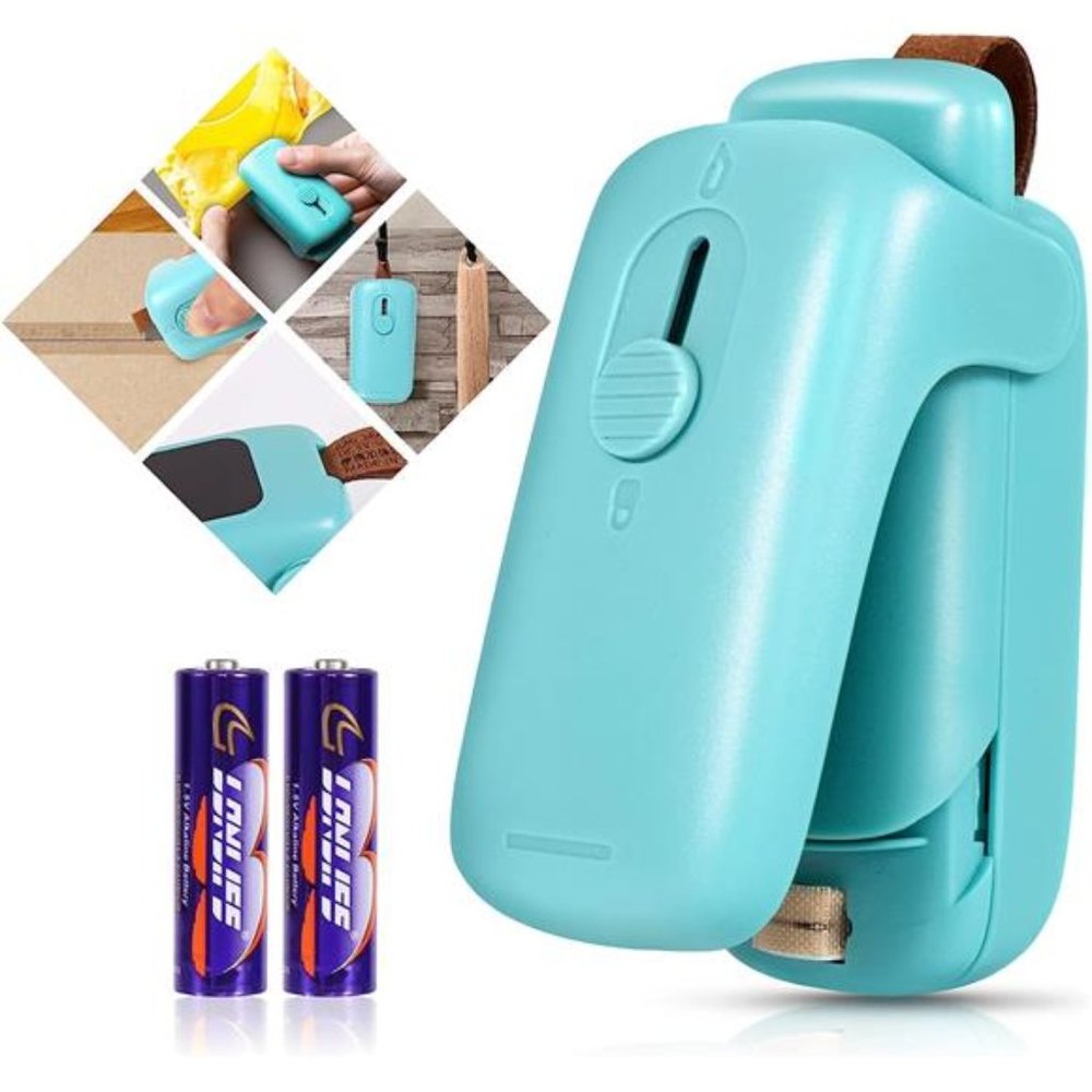 Mini Bag Sealer,Handheld Heat Vacuum Sealer, 2in1 Sealer and Cutter with Lanyard